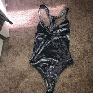 Velvet body suit